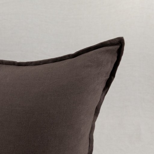 Taie d'oreiller en lin lavé Châtaigne