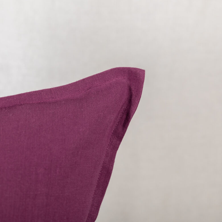 Taie d'oreiller en lin lavé Rouge Grenat - Embrin