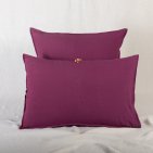 Taie d'oreiller en lin lavé Rouge Grenat