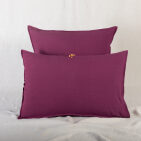 Taie d'oreiller en lin lavé Rouge Grenat