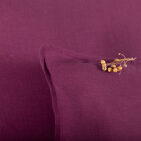 Taie d'oreiller en lin lavé Rouge Grenat