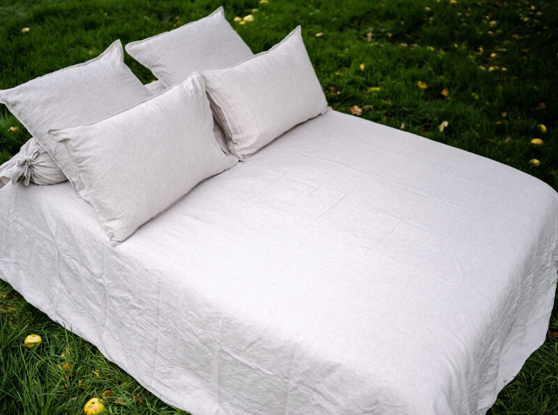 Drap Plat en Lin Lavé Naturel