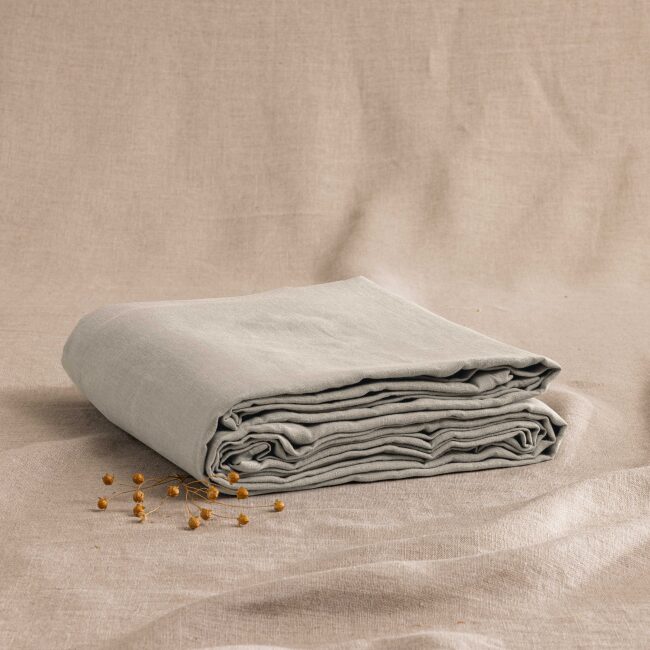 Drap Plat en Lin Lavé Naturel