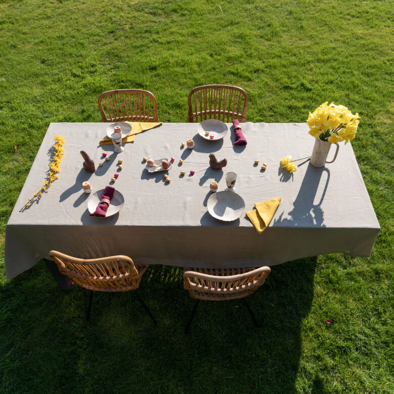 Nappe en lin lavé Vert Laurier - Embrin