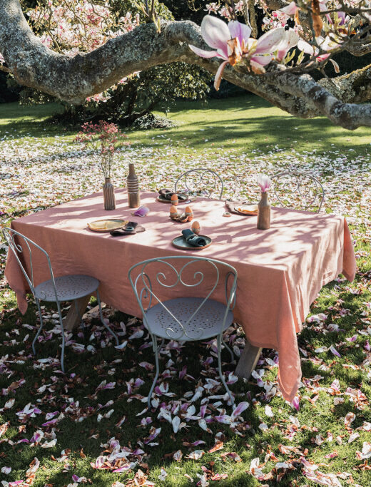 Nappe en lin lavé Terre Cuite