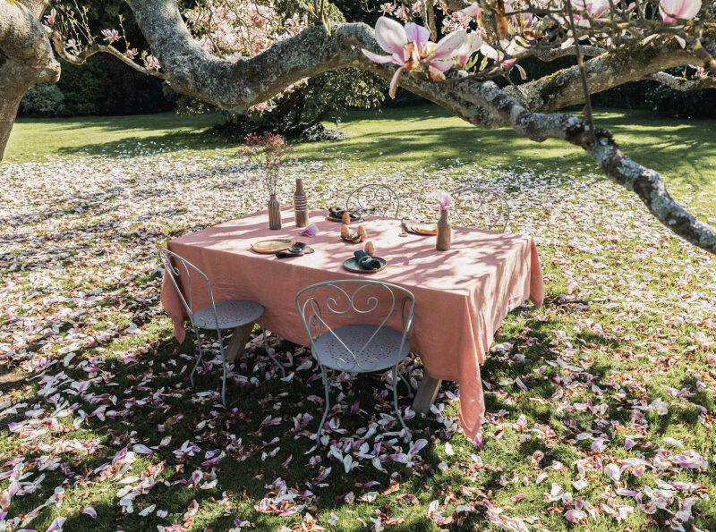Nappe en lin lavé Terre Cuite