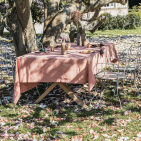Nappe en lin lavé Terre Cuite