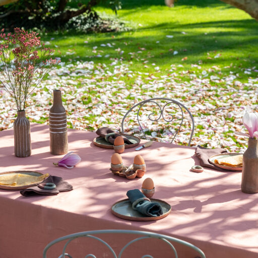 Nappe en lin lavé Terre Cuite