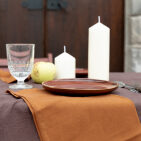 Nappe en lin lavé Châtaigne