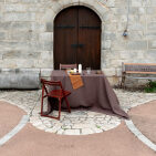 Nappe en lin lavé Châtaigne