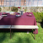 Nappe en lin lavé Rouge Grenat