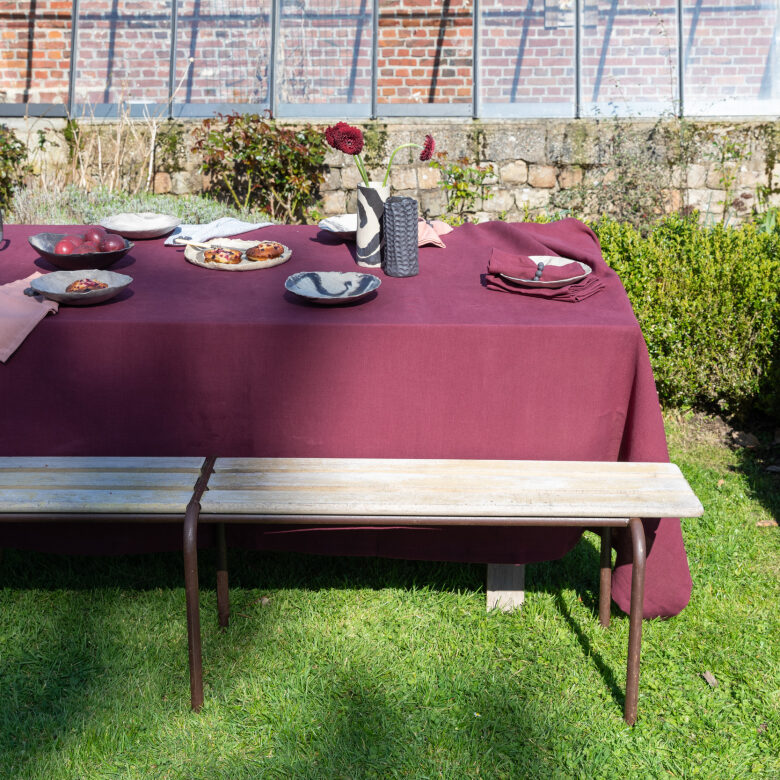 Nappe en lin lavé Rouge Grenat - Embrin