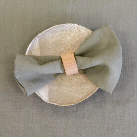 Serviettes de table en lin lavé Vert Laurier (lot de 4)