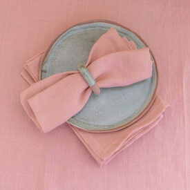 Serviettes de table en lin lavé Terre Cuite (lot de 4)
