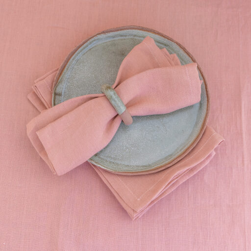 Serviettes de table en lin lavé Terre Cuite (lot de 4)