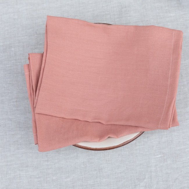 Serviettes de table en lin lavé Terre Cuite (lot de 4)