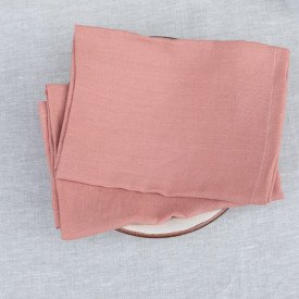 Serviettes de table en lin lavé Terre Cuite (lot de 4)