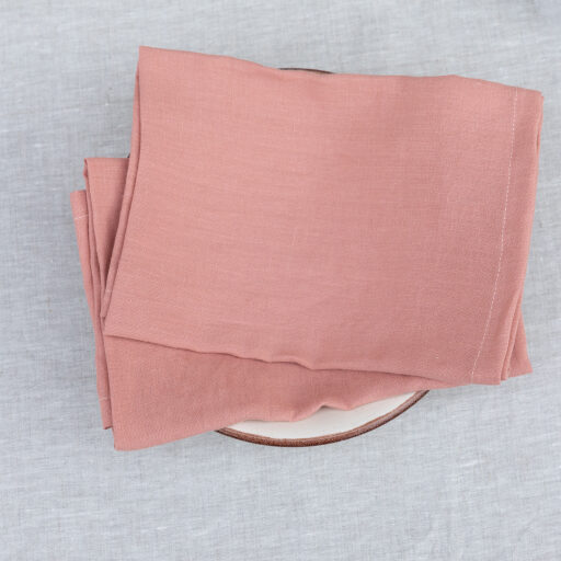Serviettes de table en lin lavé Terre Cuite (lot de 4)