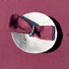 Serviettes de table en lin lavé Rouge Grenat (lot de 4)