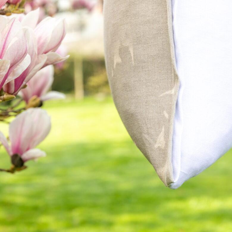 Housse de coussin en lin lavé Blanc Optique - Embrin