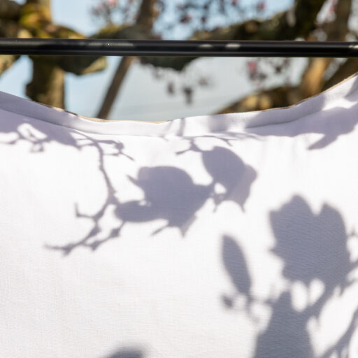 Housse de coussin en lin lavé Blanc Optique