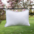 Housse de coussin en lin lavé Blanc Optique