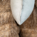 Housse de coussin en lin lavé Gris Argile