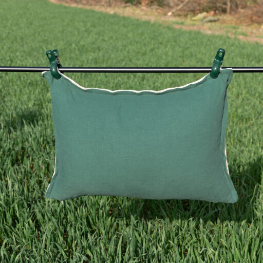 Housse de coussin en lin lavé Vert Pin