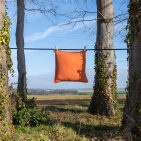 Housse de coussin en lin lavé Rouge Brique