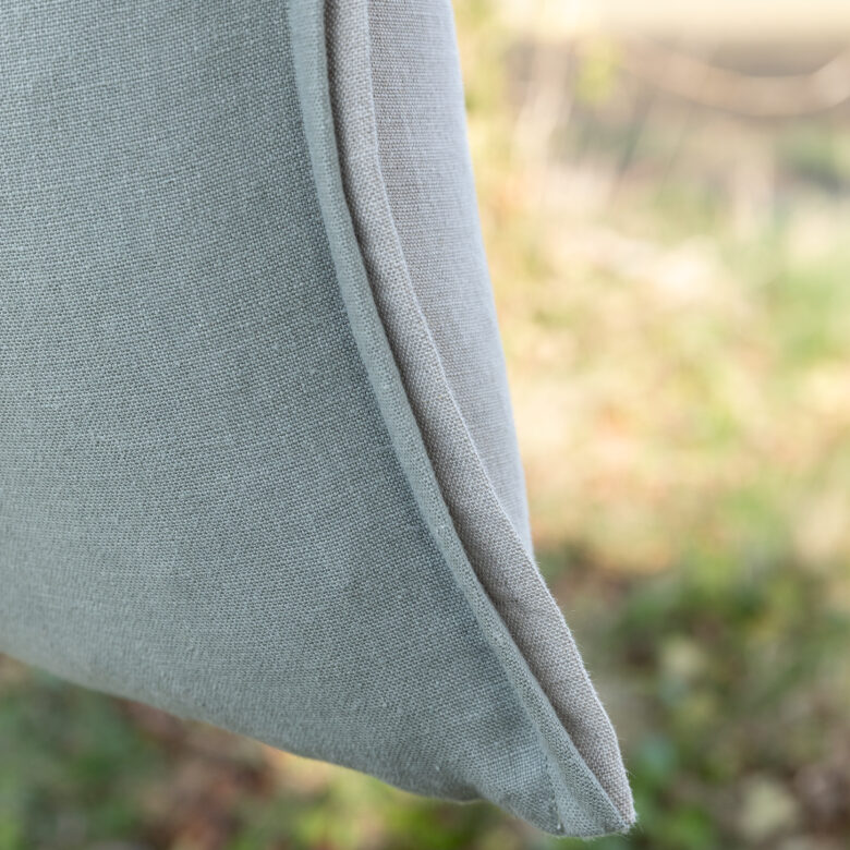 Housse de coussin en lin lavé Vert Lichen - Embrin