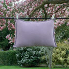 Housse de coussin en lin lavé Violine