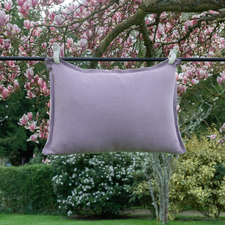 Housse de coussin en lin lavé Violine - Embrin