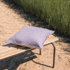 Housse de coussin en lin lavé Violine