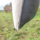 Housse de coussin en lin lavé Gris Zinc