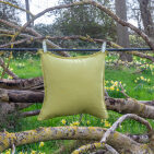 Housse de coussin en lin lavé Jaune Houblon