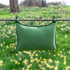 Housse de coussin en lin lavé Vert Mousse