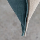 Housse de coussin en lin lavé Vert Paon