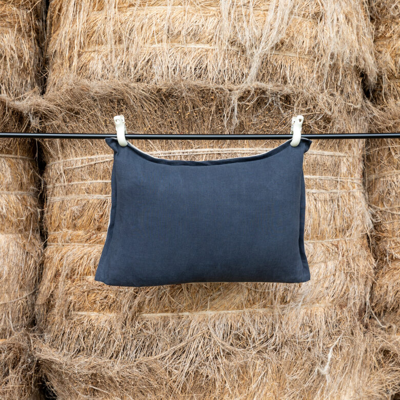 Housse de coussin en lin lavé Gris Plomb - Embrin