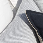 Housse de coussin en lin lavé Gris Plomb Bicolore