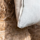 Housse de coussin en lin lavé Gris Galet