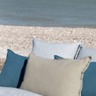 Housse de coussin en lin lavé Ficelle