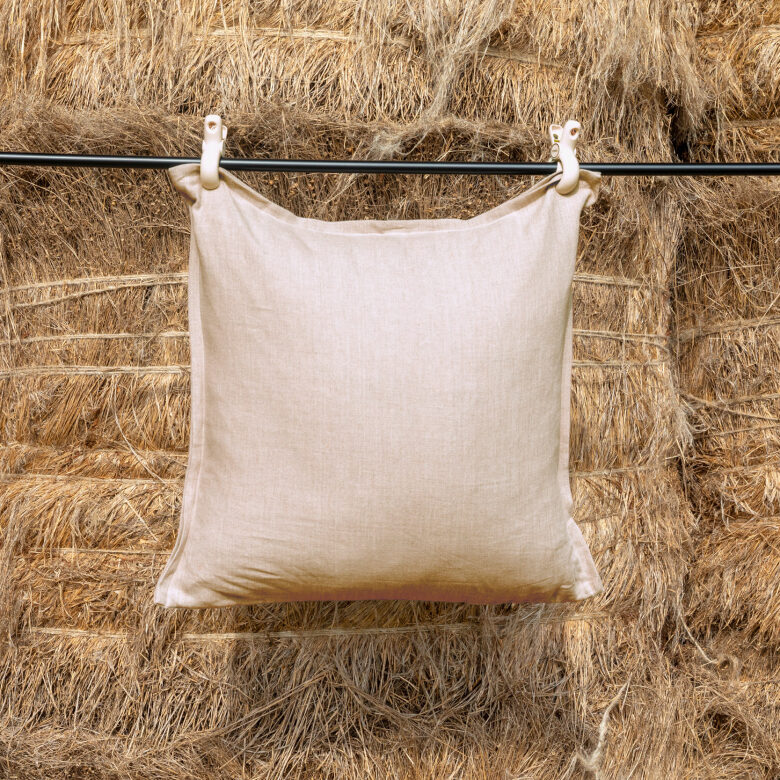 Housse de coussin en lin lavé Ficelle - Embrin