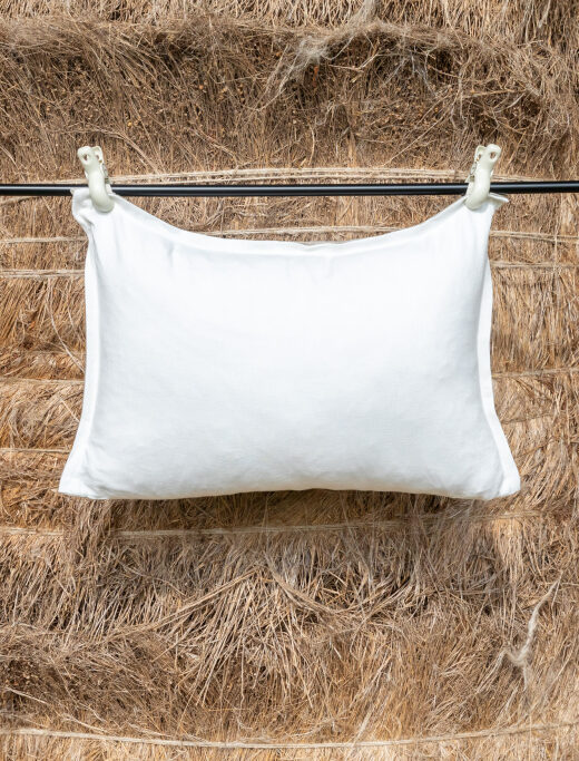 Housse de Coussin en lin lavé Crème