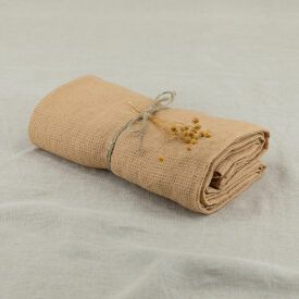 Serviette Nid d'Abeille en Lin Lavé Miel