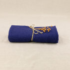 Serviette Nid d'Abeille en Lin Lavé Indigo