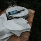 Serviettes de Table en Lin Lavé Craie (lot de 4)