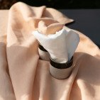 Serviettes de Table en Lin Lavé Craie (lot de 4)