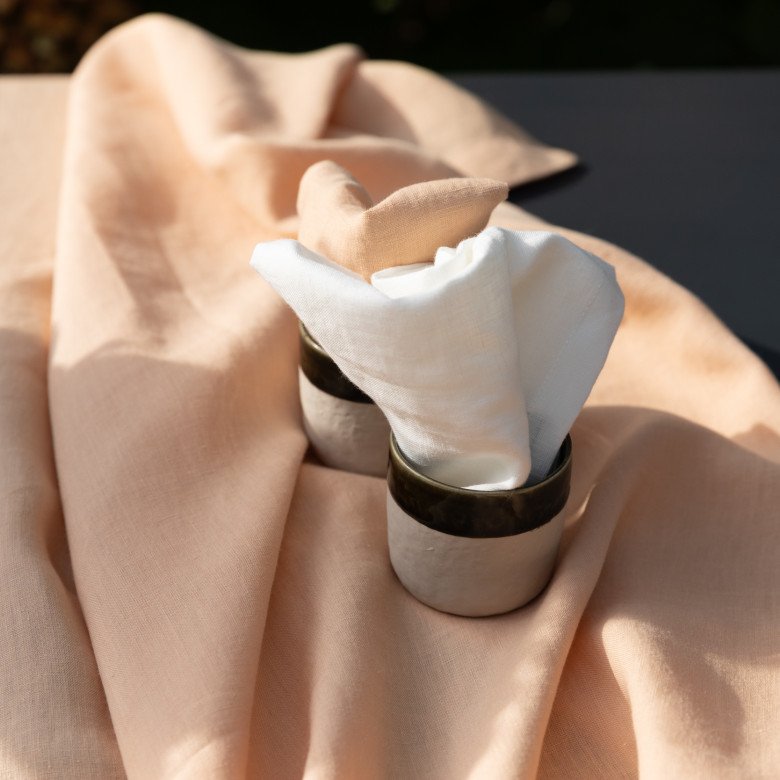Serviettes de Table en Lin Lavé Craie (lot de 4) - Embrin