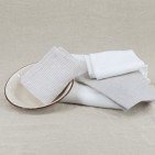 Serviettes de Table en Lin Lavé Craie (lot de 4)