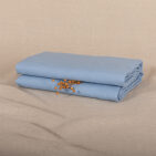 Drap Plat en Lin Lavé Bleu Horizon